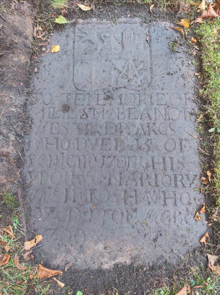 Gillies McBean of Wester Drakies- heraldic graveslab