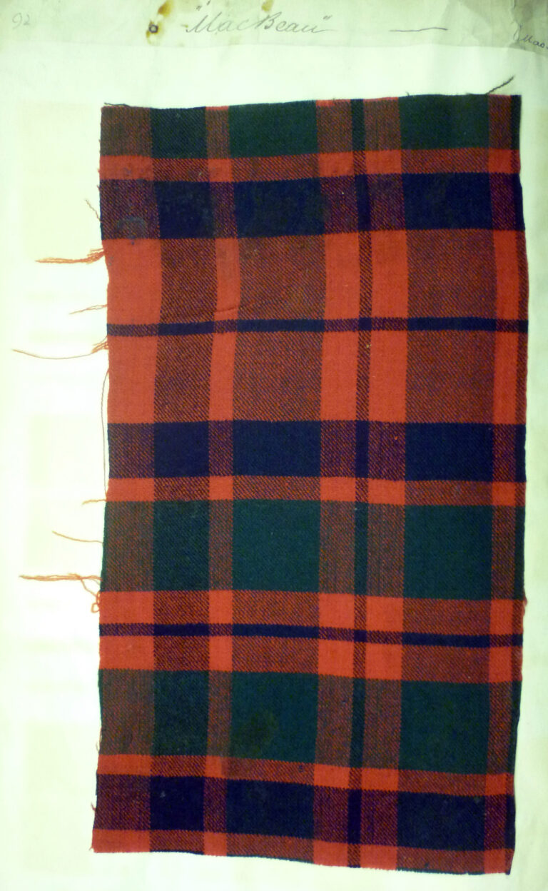 The MacBean of Tomatin tartan in Inverness Museum